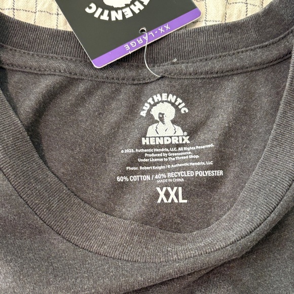 Jimi Hendrix Tour Men’s Black Graphic Band Tshirt short sleeve size XXL - Picture 5 of 7